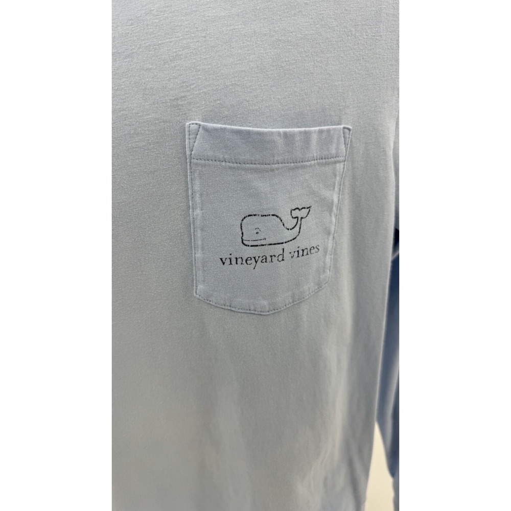 Men's Vineyard Vines Light Blue Long Sleeve T-Shirt Medium Pocket‎ Shirt - Picture 9 of 9